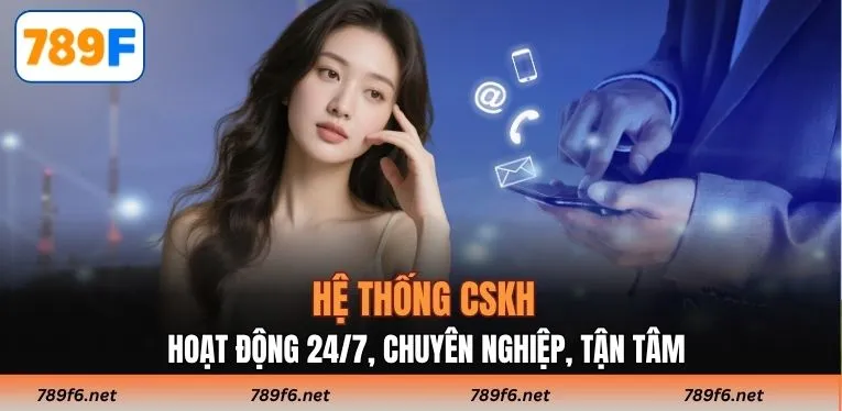 Hệ thống CSKH hoạt động 24/7, chuyên nghiệp, tận tâm