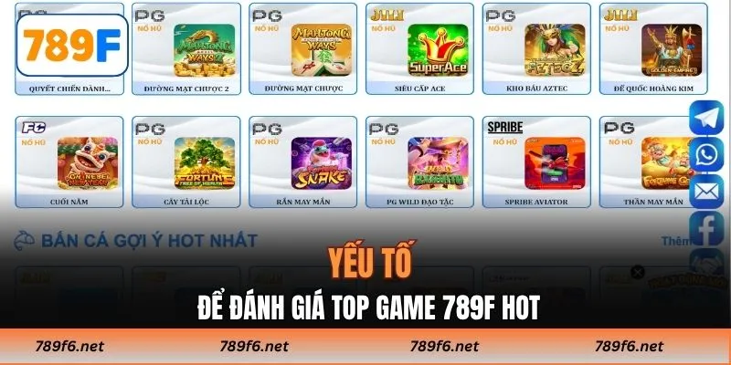 Yếu tố để đánh giá top game 789F hot